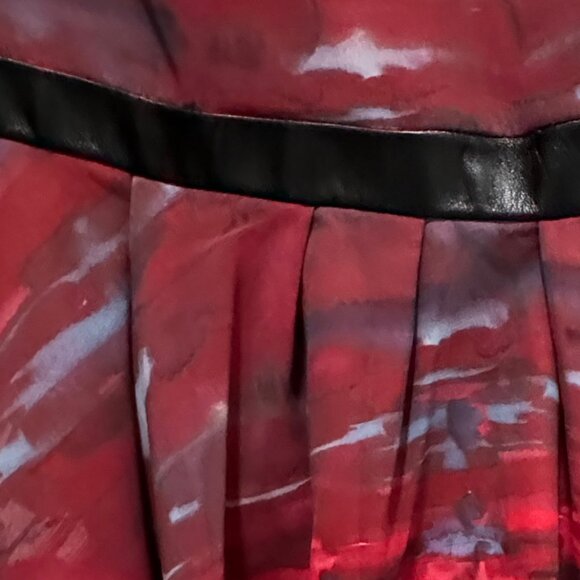 Hunter Bell Sleeveless Peplum, Leather Trim Top, Size 8 - Picture 6 of 10